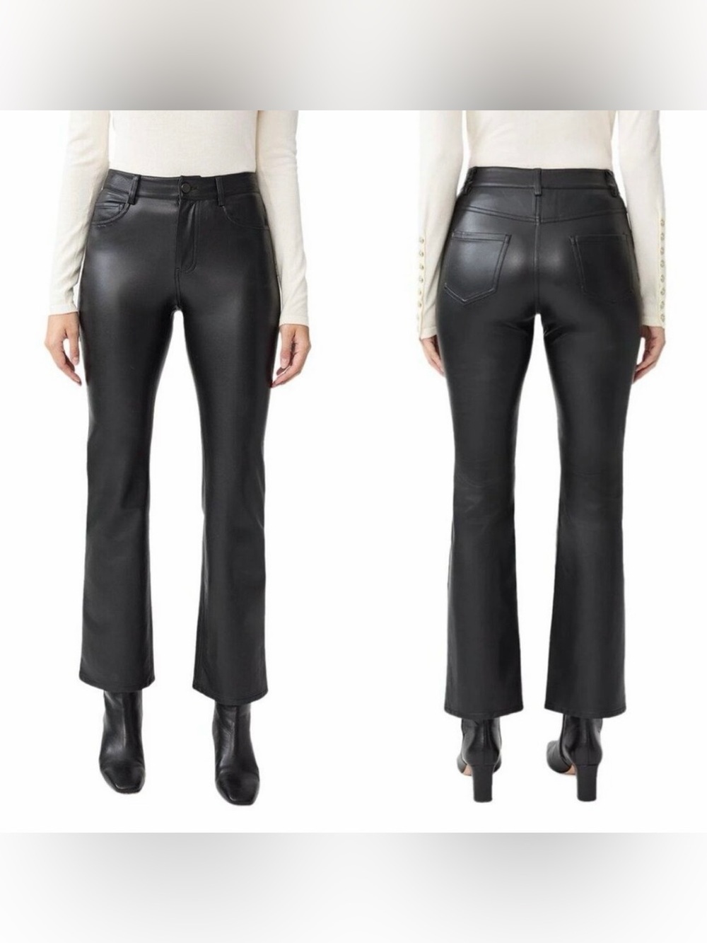 J.McLaughlin Brandy Pants Vegan black faux leather NWT $278